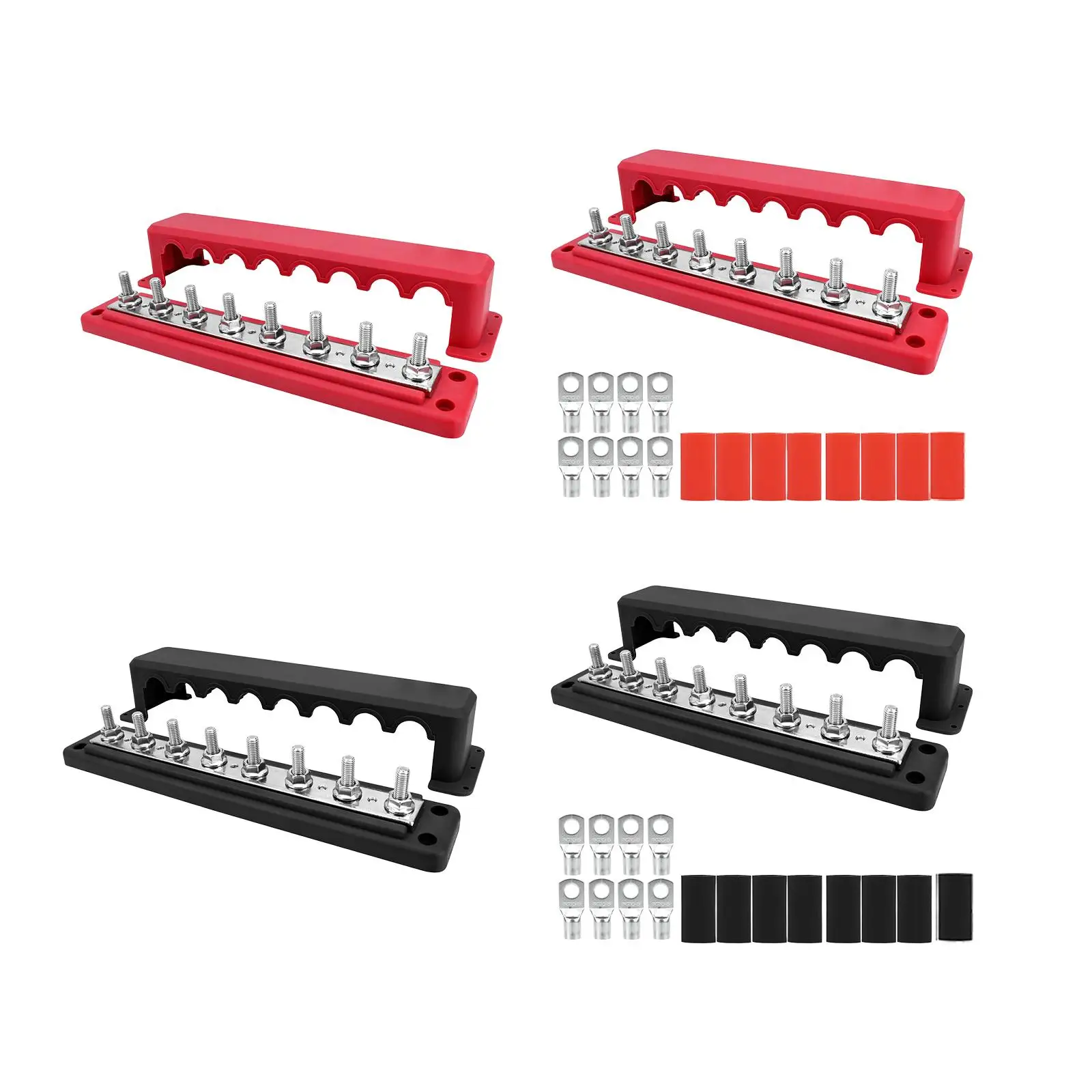 

Клеммная колодка распределения питания (M8) Клемма хорошей проводимости 12–48 В Шина для яхт и лодок Солнечная проводка