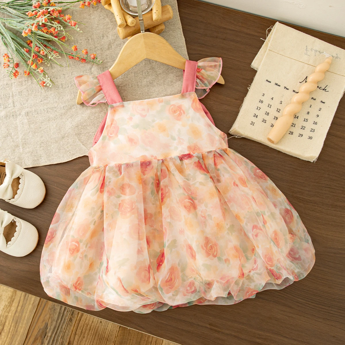 Princess Style Baby Girl Dress Summer New Sweet Bow Birthday Party Children'S Clothing (9 Months -4 Years Old)
