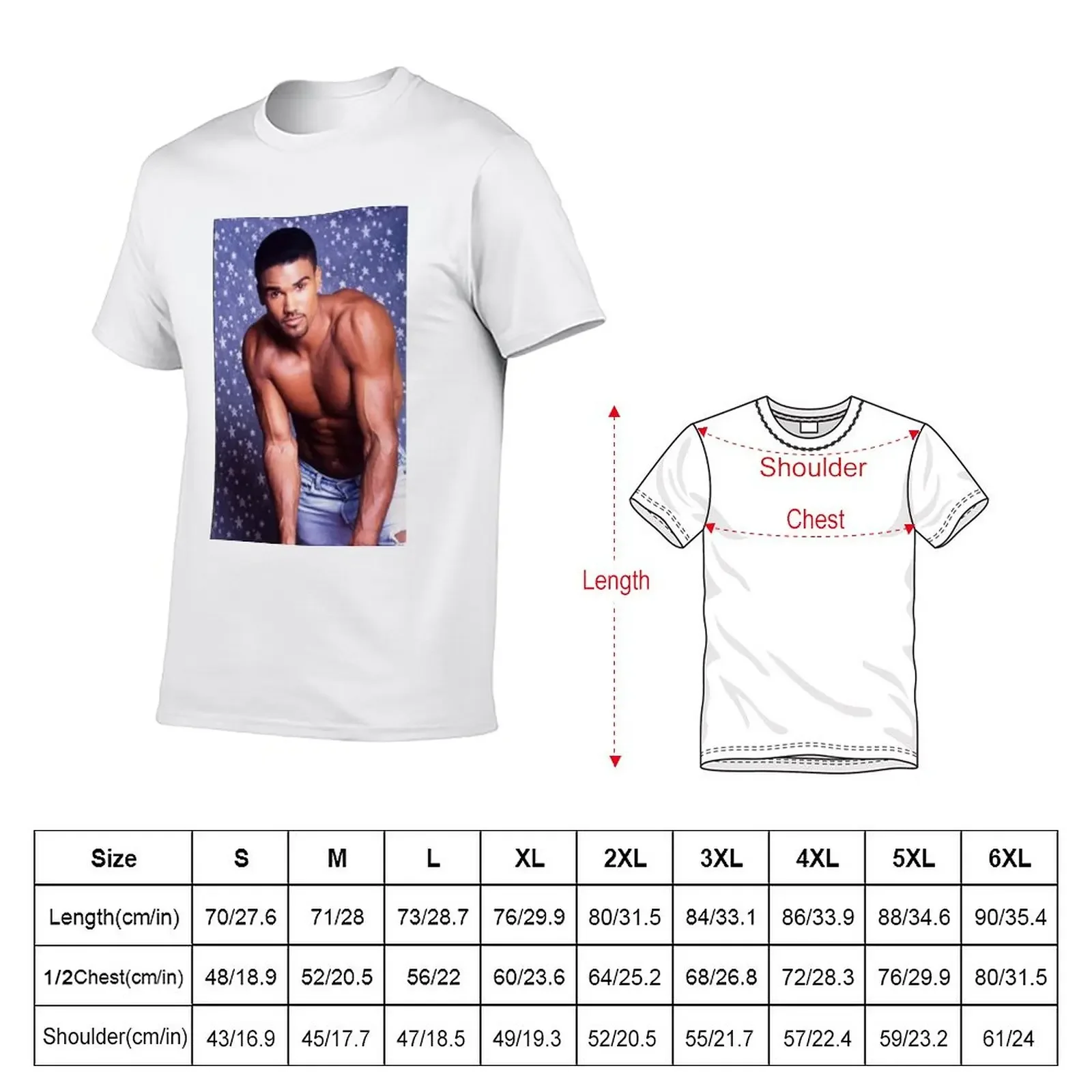 shemar moore T-Shirt oversized plus size tops t shirts for men graphic