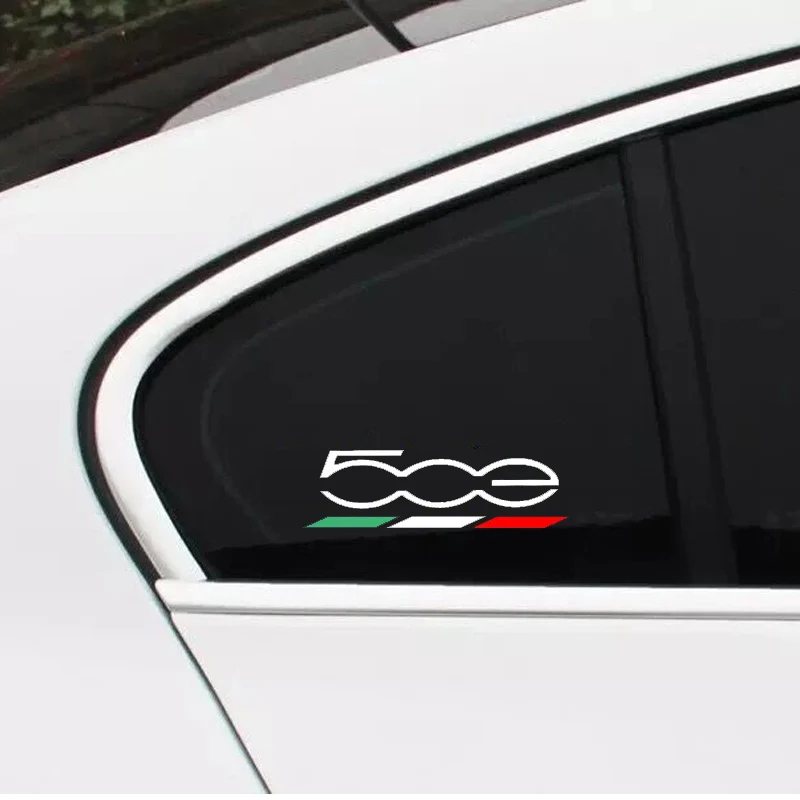 2Pcs Car Body Sticker For Fiat 500E