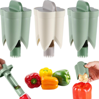 2-In-1 Fruit Pepper Corer Color Pepper Corer Seed Removing Tool Portable Kitchen Utensil Reusable Fruit Vegetables Coring Tools