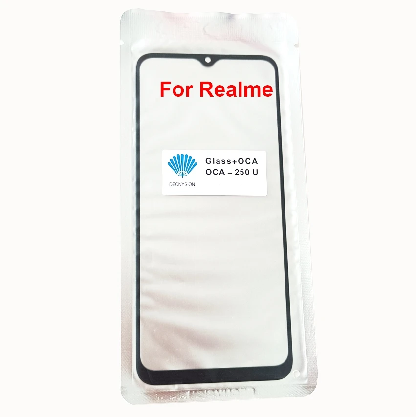 10Pcs For Realme 3 3i 5 5i 5s 6 6i 6s 7 7i 8 8i 8s 9 9i 5G GT Neo 2 Narzo 20 30A 30 Pro Front Touch Screen Lens Glass +OCA Film