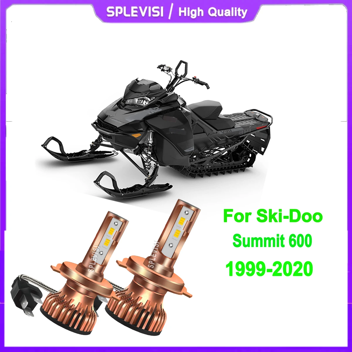 

H4 HS1 9003 led headlight an instant style with a modern look For Ski-Doo Summit 600 1999 2000 2001 2002 2003 2004 2005-2020