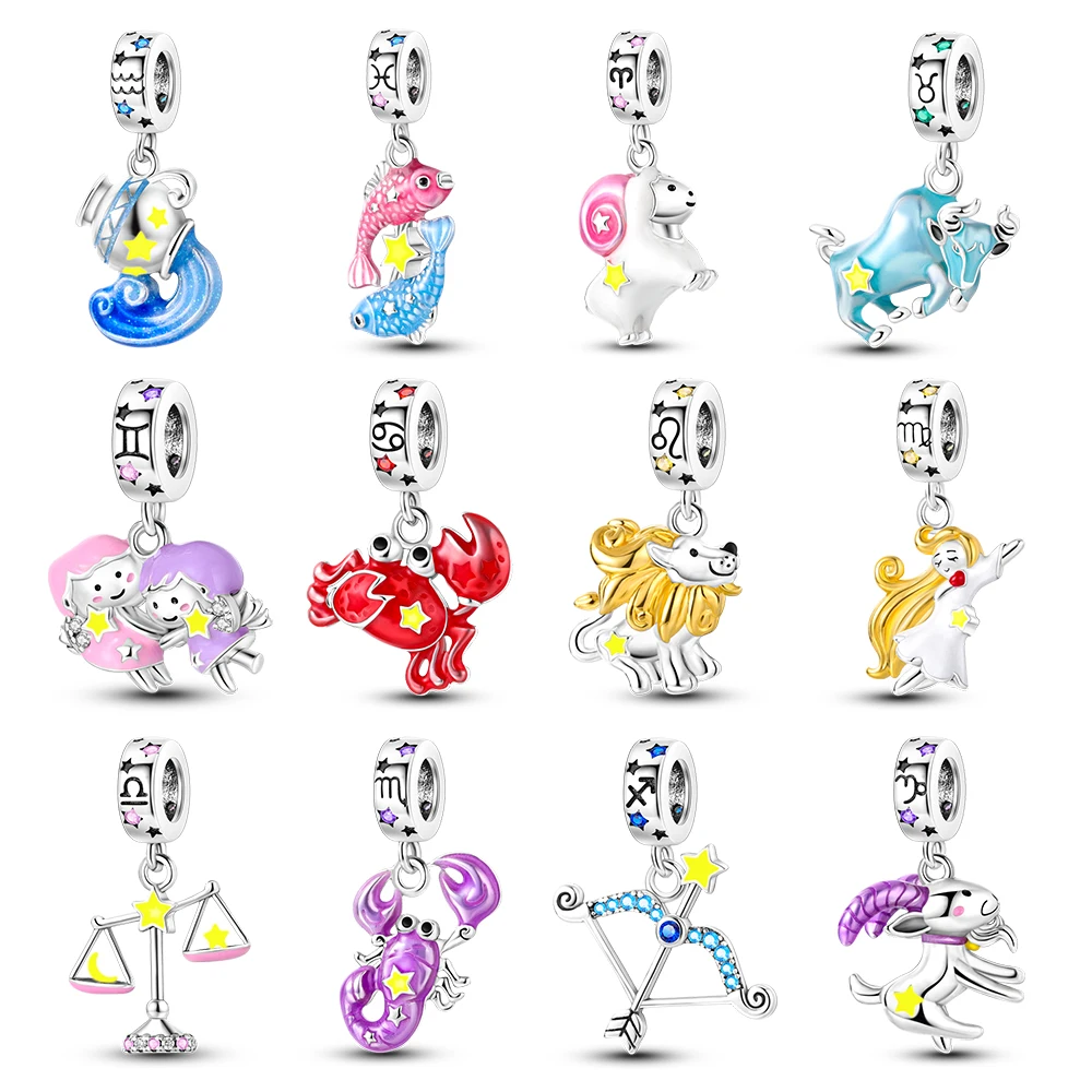 

Constellation Series Original Charms 925 Sterling Silver Pendants Beads Fit Bracelet DIY Making Jewelry Charm For Woman