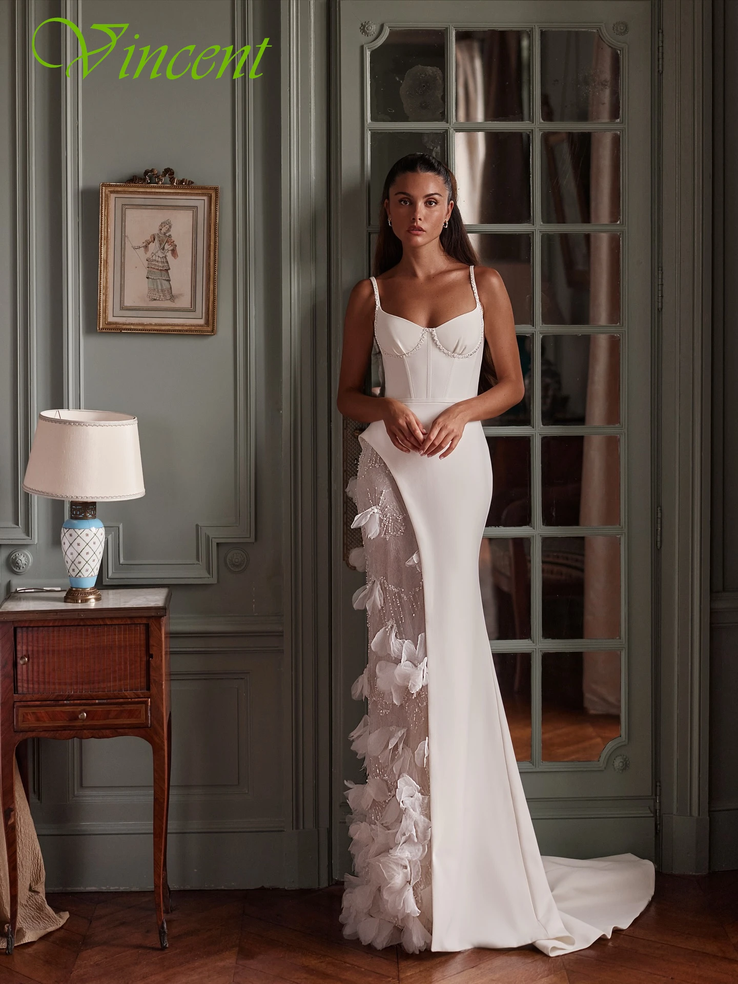 تخصيص حورية البحر السباغيتي الأشرطة أنيقة مساء اللباس الرسمي حساسة مخصص فساتين المناسبات عالية الجودة فستان الحفلة الراقصة #1