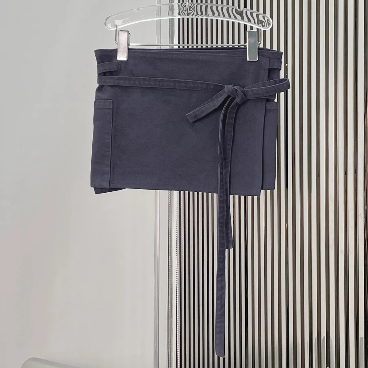 High Quality Women Wrap Tie Mini Skirt With Inner Shorts Pocket Casual Short Skort lyt127495