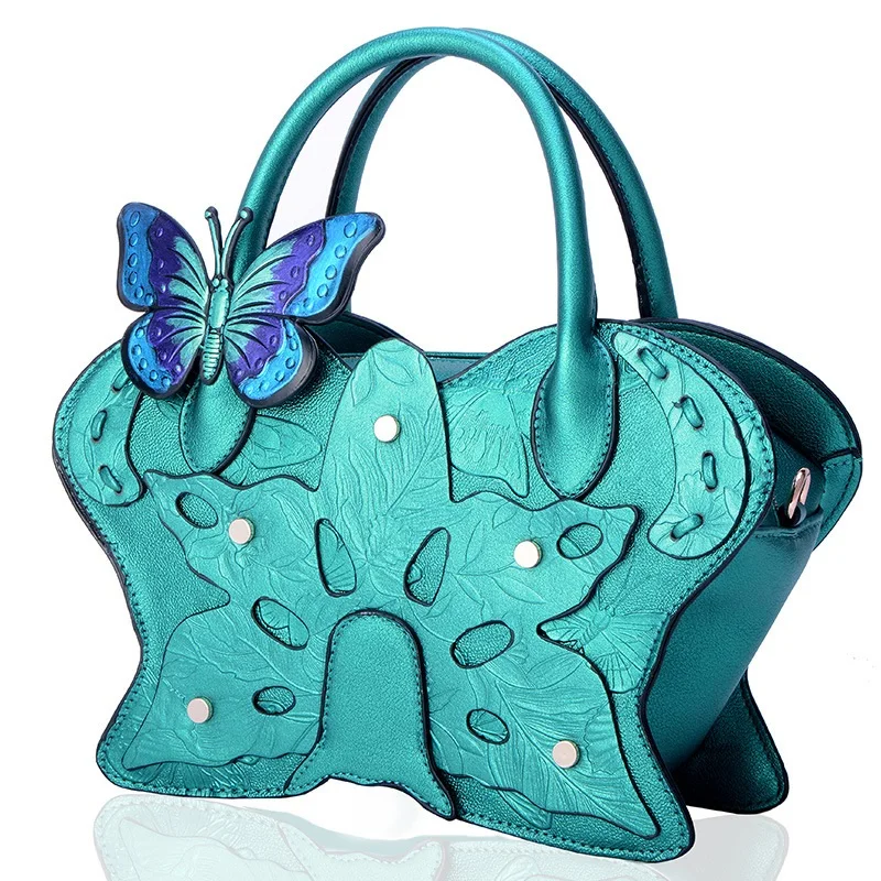 2024 Women's New Fashion Butterfly Paintings Unique Decal Design Embossing Handbag Shoulder Bag Crossbody Bag Dress Party Club