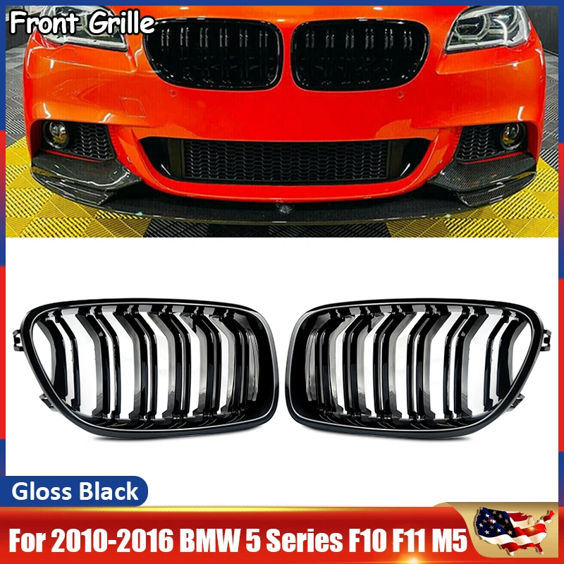 

Magickit Racing Grills For BMW 5 Series F10 F11 F18 520 523 525 520d 530d 540i 2010-2017 Kidney Grille 51137203649,51137203650