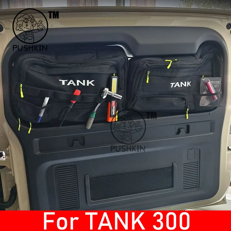 

For TANK 300 2024 2025 2026 Oxford Leather Rear Seat Back Storage Hanging side window Storage bag Accessories