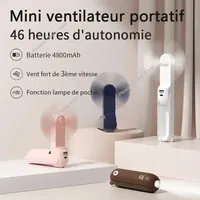 USB Mini Fan Portable Handheld Electric Fan Rechargeable Quiet Pocket Cooling Hand Ventilador with Light Office Outdoor
