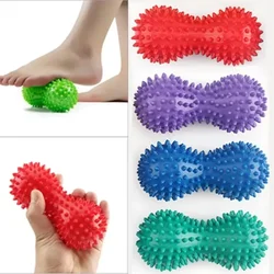 Foot Massage Roller Peanut-Shaped Spiked Hockey Puck Myofascial Release Ball Tools for Fitness and Relaxation