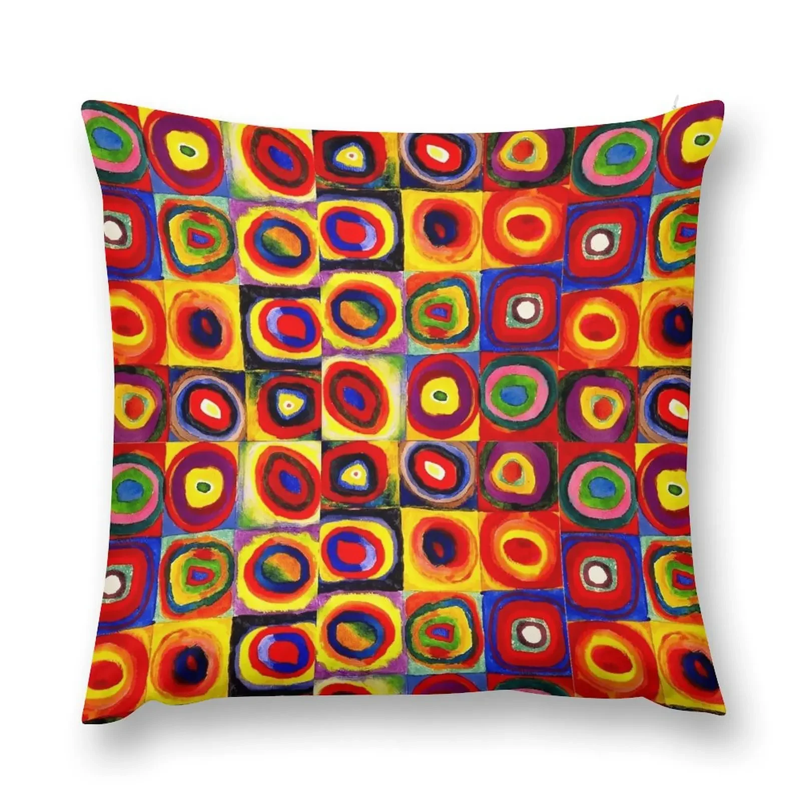 Kandinsky Modern Squares Circles Colorful Throw Pillow Marble Cushion Cover Decorative Cushion Pillow Cases Decorative pillow