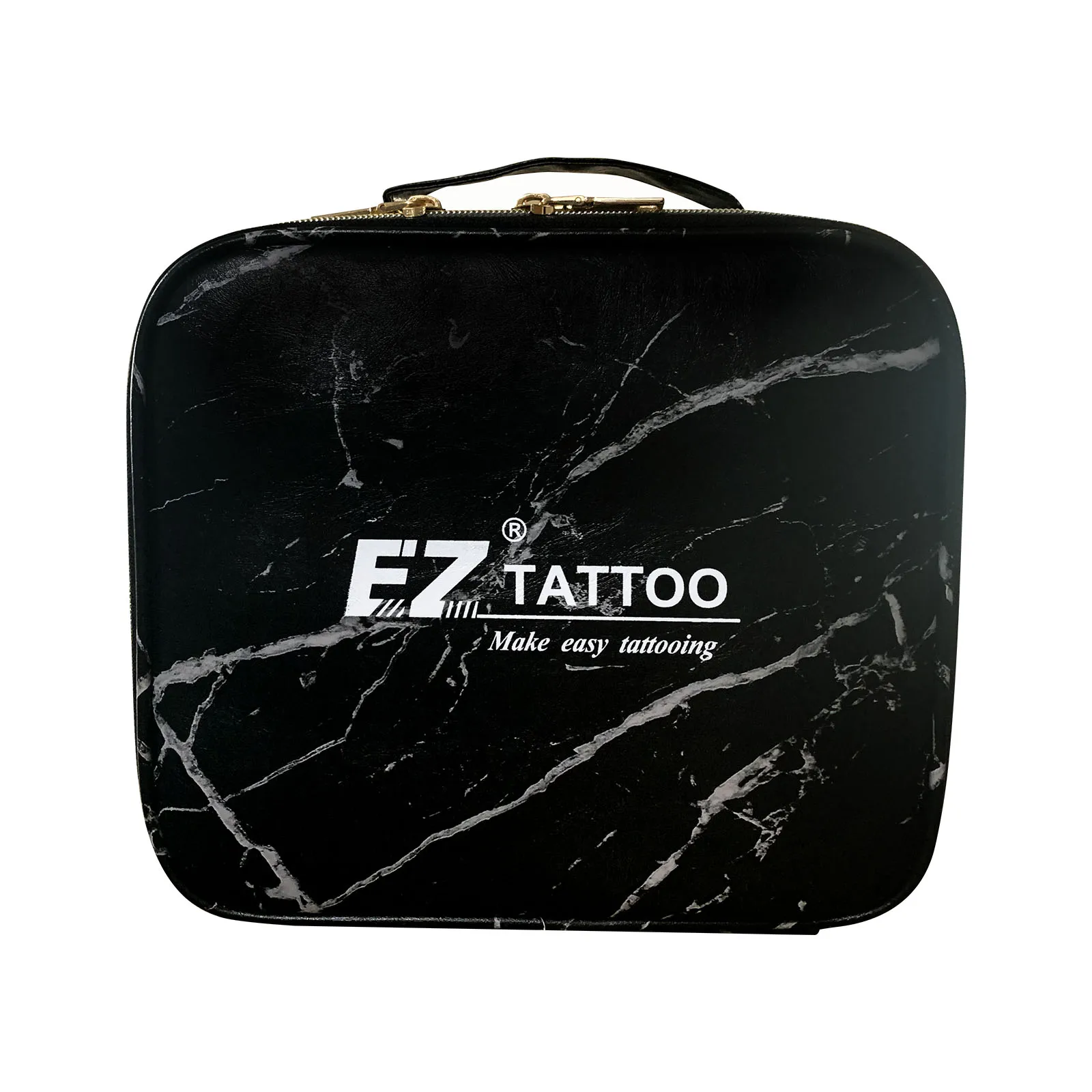 EZ Tattoo Travel Case Black Blank Box for Tattoo Needles Machines power pedals Clip cords tattoo equipment