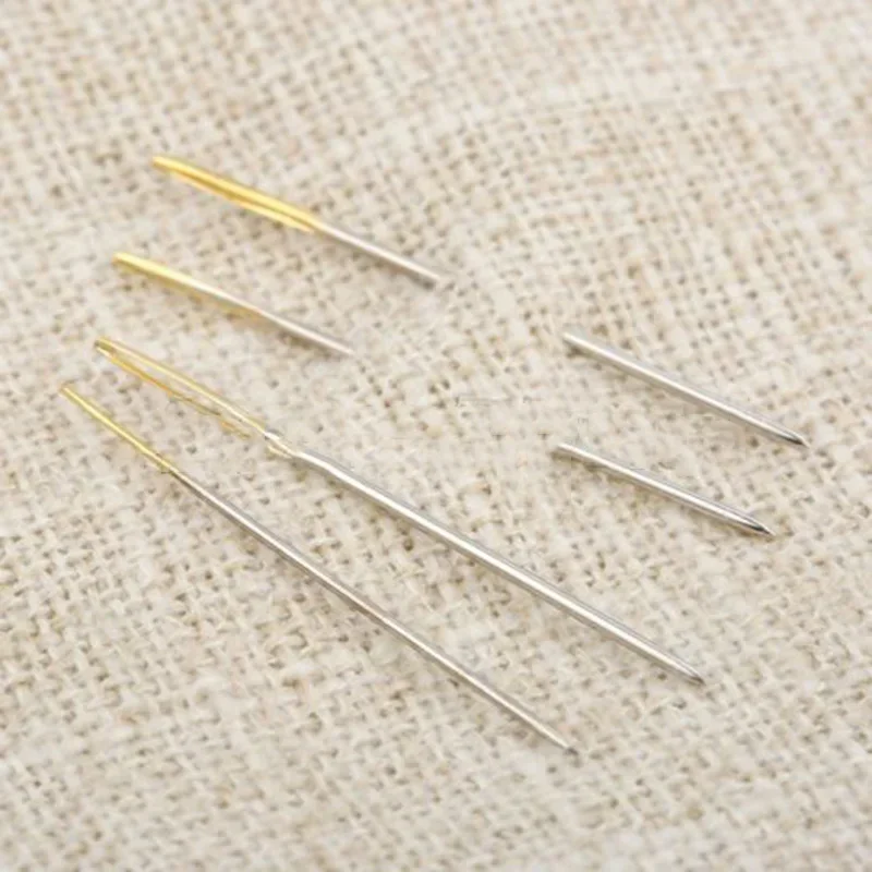 100/30PCS Multi-size Tail Embroidery Fabric Cross Stitch Darning Needles Craft Tools 22/24/26# Stainless steel DIY Sewing Needle