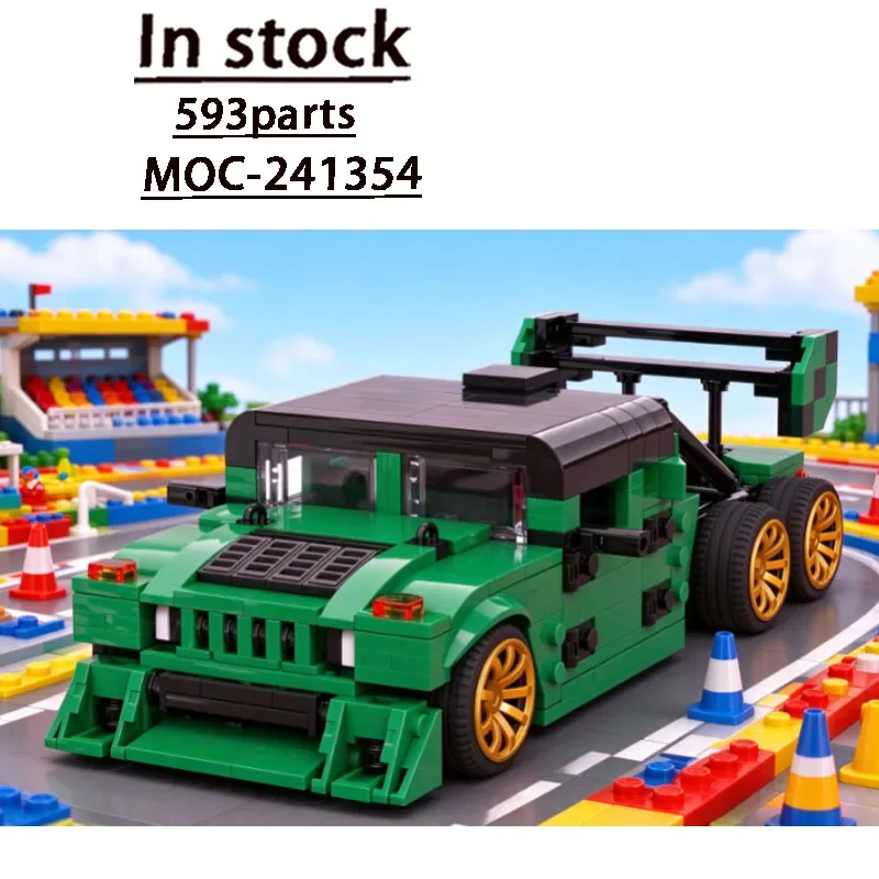 Building Block Model MOC-241354 Popular City New Sports Limited Edition 6x6 Supercar 593Pieces Adult Birthday Christmas Toy Gift