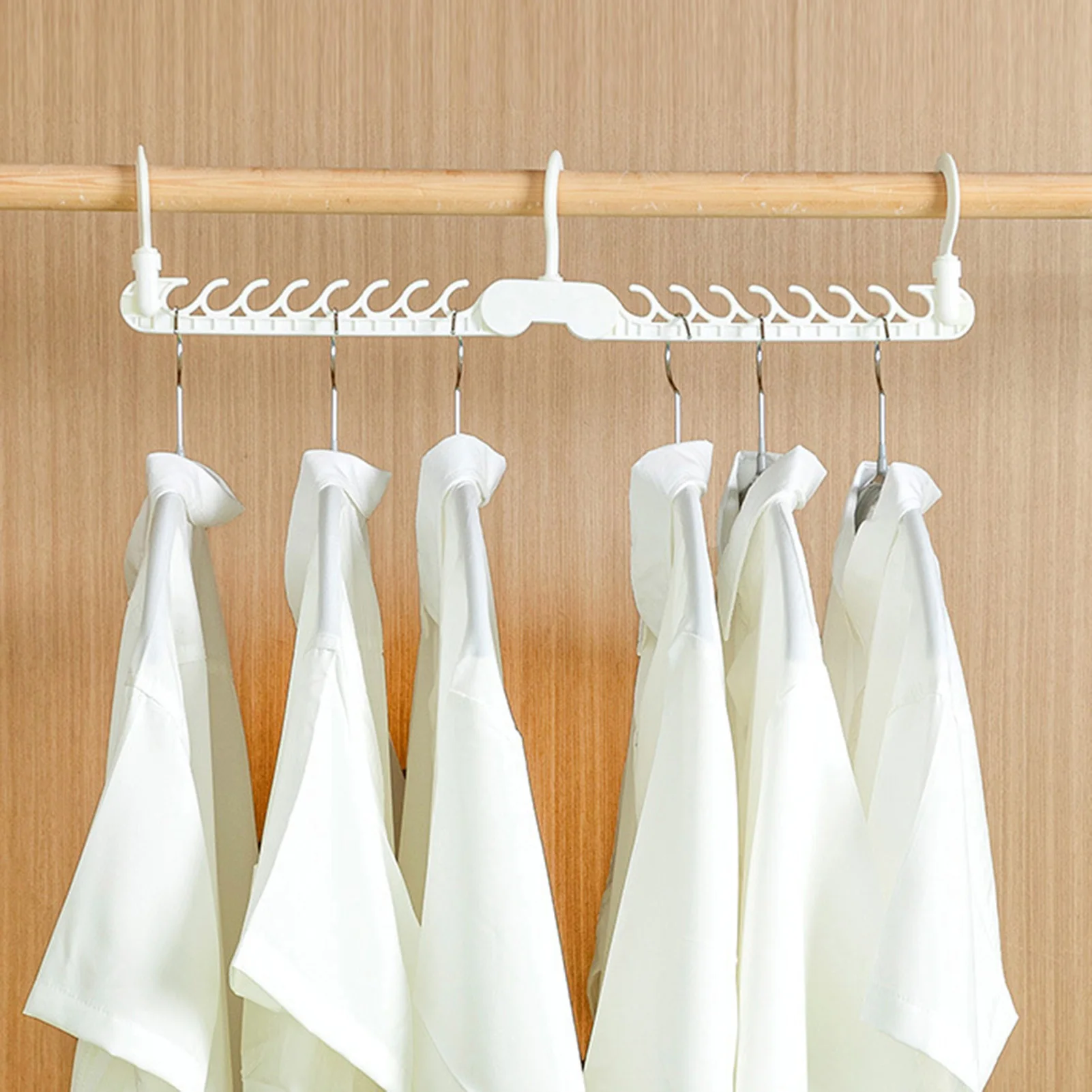 Foldable Hanger Storage Rack Windproof Clothes Hangers Saving Space Anti-Drop Hanger Hooks For Home Armoire Closet Organizer