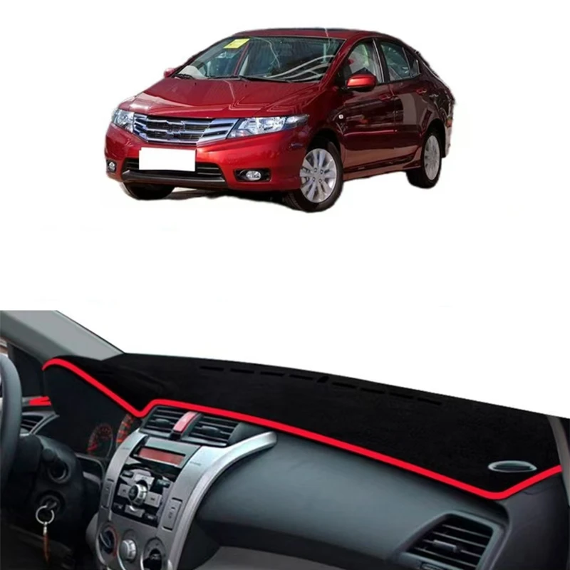 For Honda City 2008-2014 Car Styling Dashboard Cover Dashmat Dash Mat Anti-UV Instrument Panel Sun Visor Shade Protective Carpet
