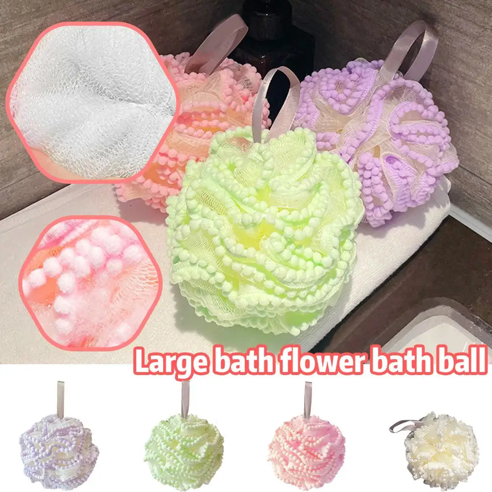 Bath Ball Soft Rub Back Ball Bubble Net General Cleaning Bath Ball Shower Flower Ballbubble Flower Bath Tools L1w8