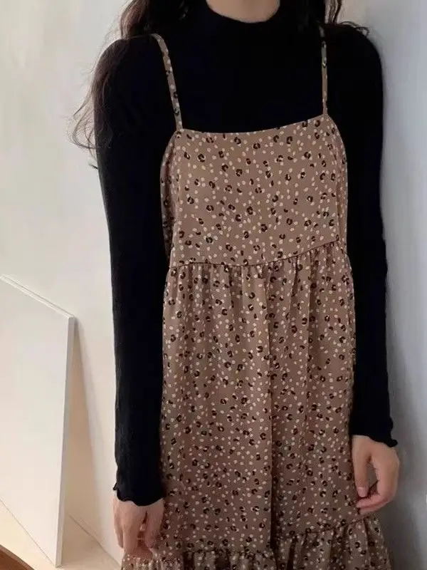 حجم كبير طويل Sve تي شيرت المرأة فضفاضة تناسب الملابس الداخلية عالية Ne موجة تصميم ربيع الخريف الشتاء أعلى مريحة للتنفس #5