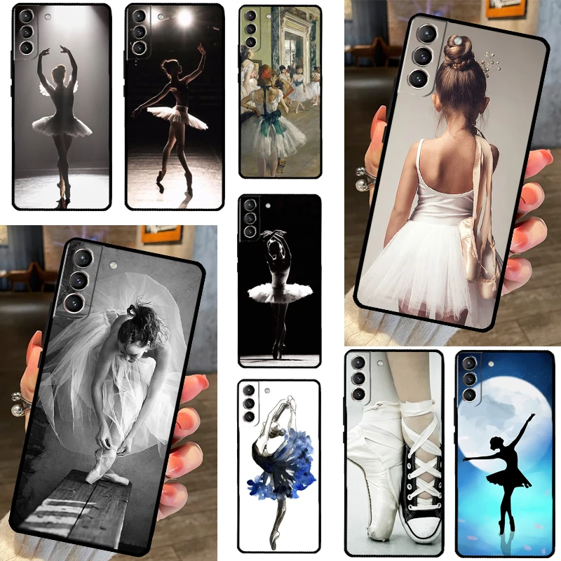 Ballerina Girl Dancing Case For Samsung Galaxy S23 S22 Ultra Plus S8 S9 S10 Plus Note 10 20 S21 FE S20 FE Cover