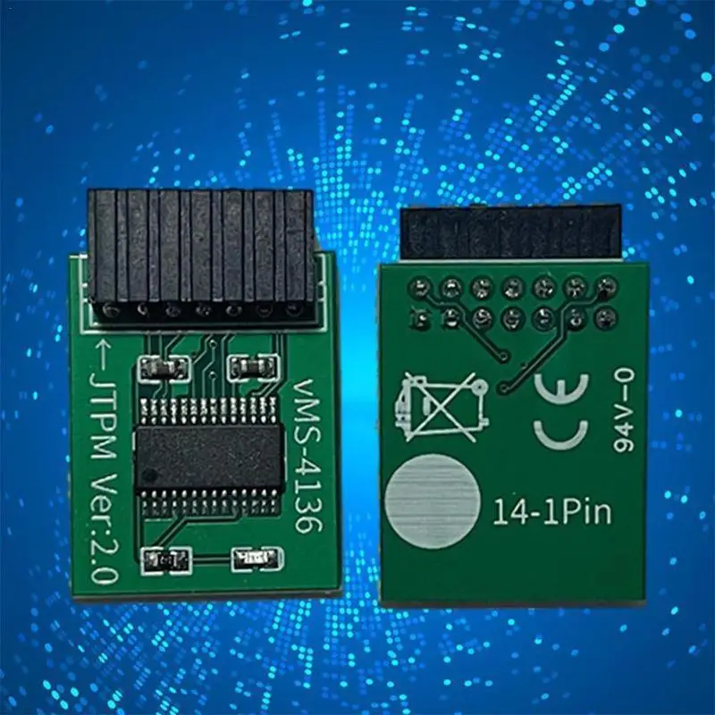 TPM 2.0 Encryption Security Module Remote Card For Windows 11 Upgrade 12 To 20pin To Support Multi-brand Motherboards