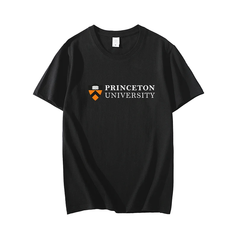 

Around the Famous American University Princeton University Daily Summer Cotton T Shirts Men Simple O Neck Stretch Solid New Tops