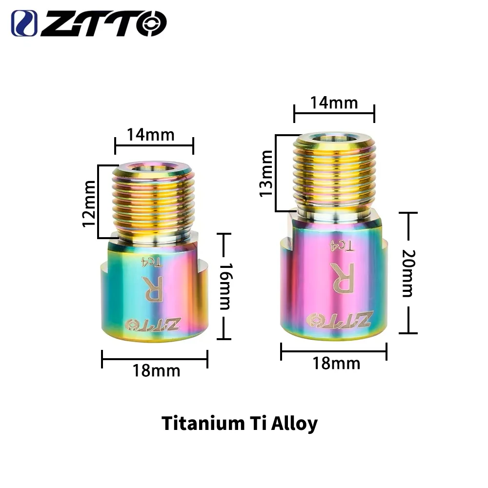 

ZTTO Bicycle Pedal Extension Axle Bolts Road Bike Spacers Titanium Ti Extender Axle Washer For MTB Crank Accessories