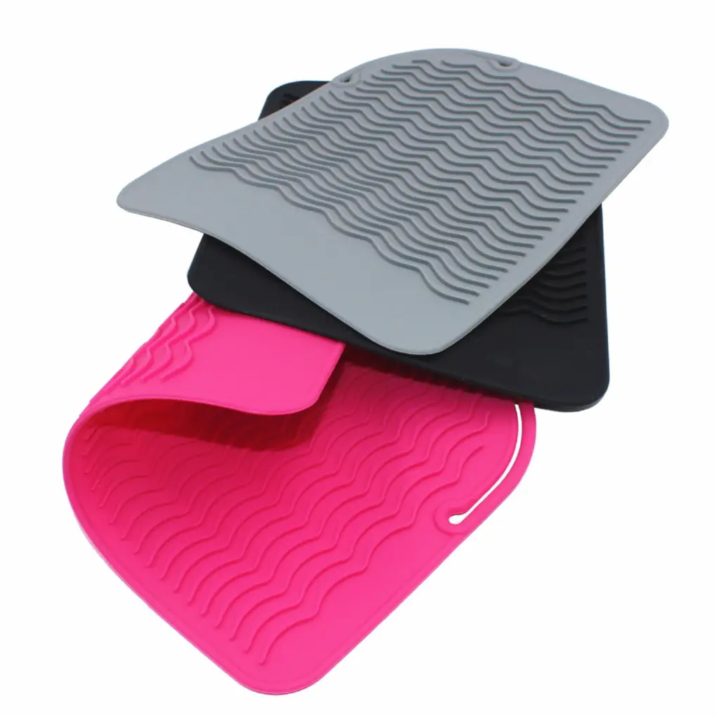 Silicone Heat Resistant Mat for Hair Straightener Flat Iron Curling Iron Tool