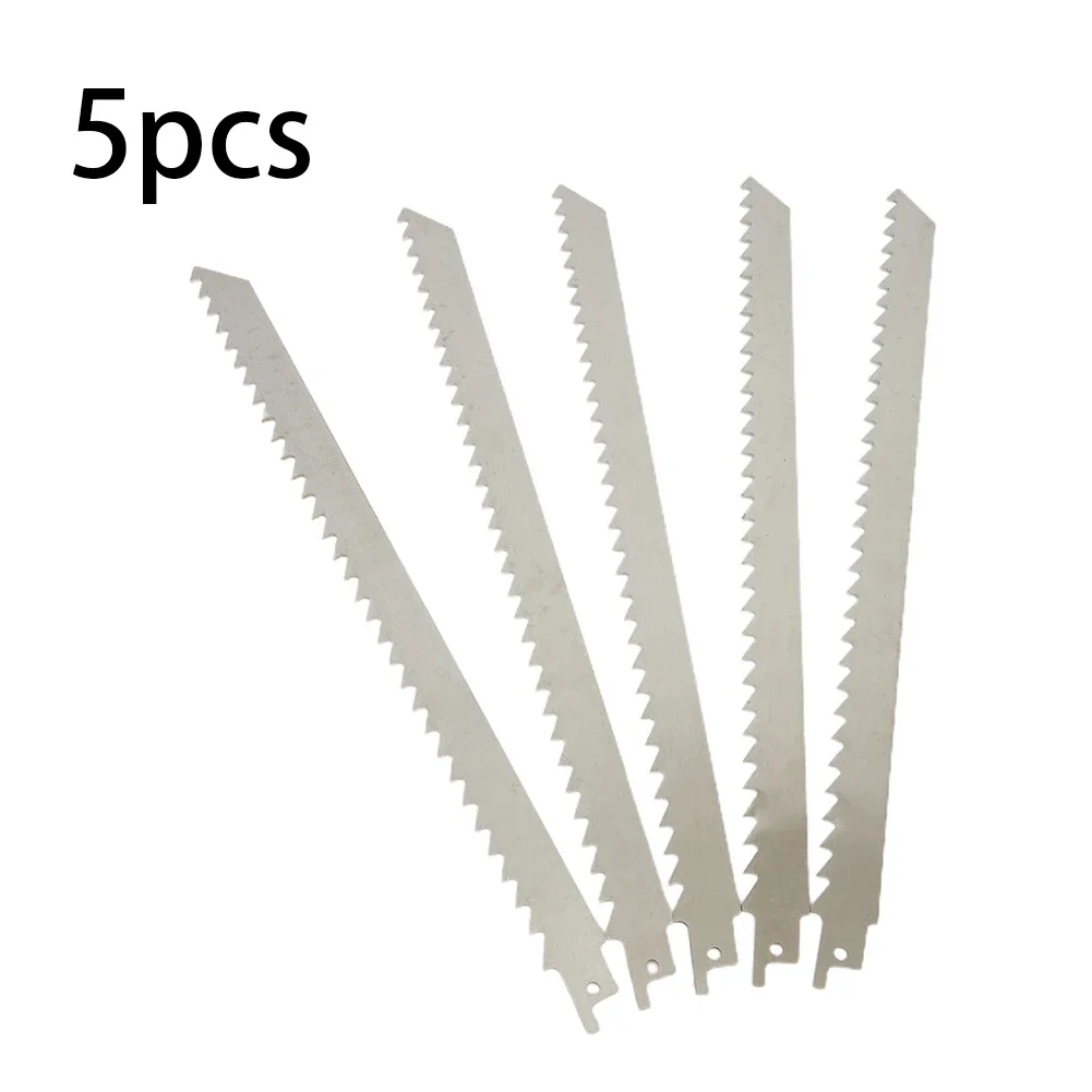 5pcs S1211K 300mm Reciprocating Saw Blade Stainless Steel Cutting -=Saw-= Blade -=To -=Cut Ice Cubes Meat With Plastic Box