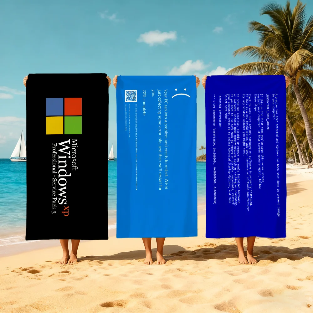 Computer Malfunction Towel Beach Quick Dry Soft Pool Towels Gift for Travel Gym Shower Camping sports