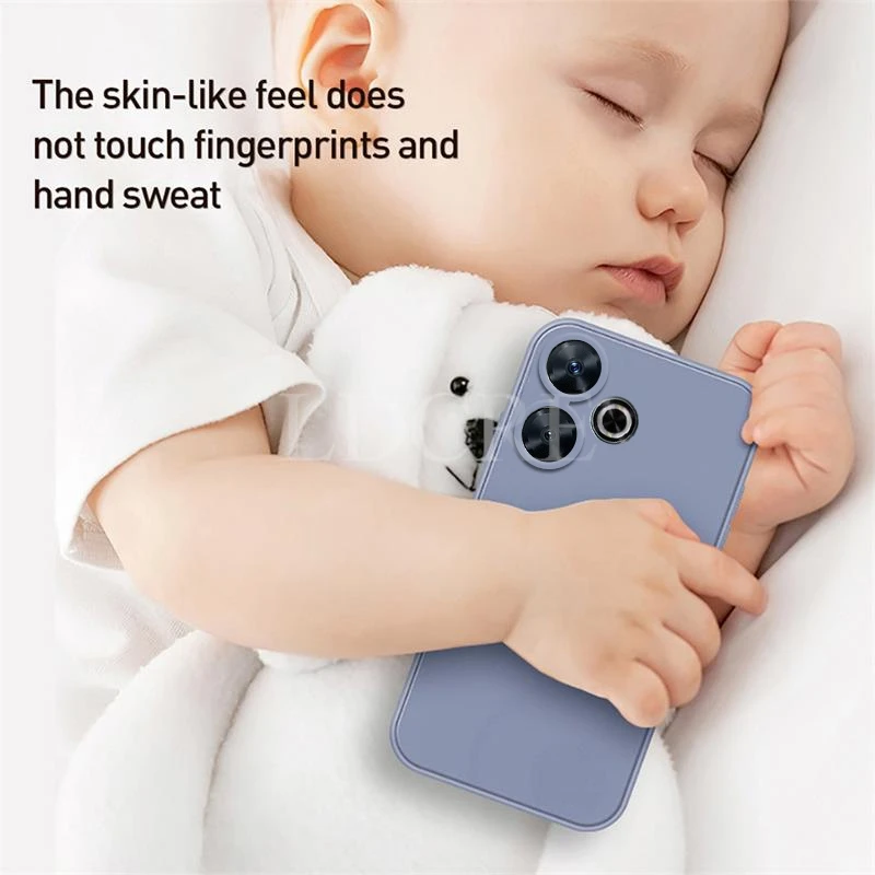 For Xiaomi POCO M6 Case Liquid Silicone Plain Coque Cover POCO M6 4G Case TPU Soft Rubber Protective Phone Case POCO M6 Cover