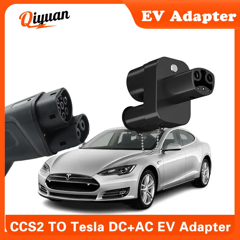 CCS2 to Tesla AC+DC Adapter Convertor 250A for Model 3/X/Y/S CCS COMBO 2 Adapter Support CCS2 and Type2 Charger