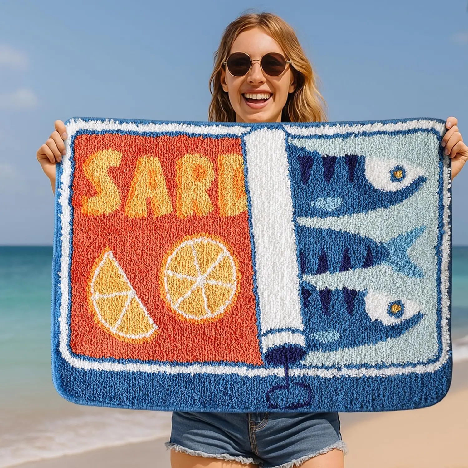 سجادة أرضية سردين كرتونية من VIKAMA، ناعمة وغير قابلة للانزلاق، سجادة المطبخ والحمام، سجادة الأريكة وغرفة النوم، ديكور المنزل #4