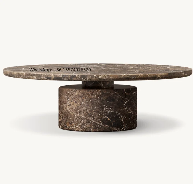 2026 Bestselling High-End American-Style Living Room Furniture: Natural Stone & Marble Coffee Table