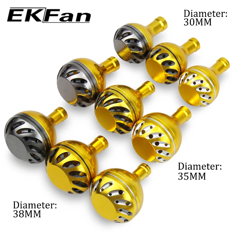 EKfan 30/35/38mm Fishing Handle Knob Metal For DAI&SHI Spinning Baitcast Reel Fishing Rocker DIY Tool Parts