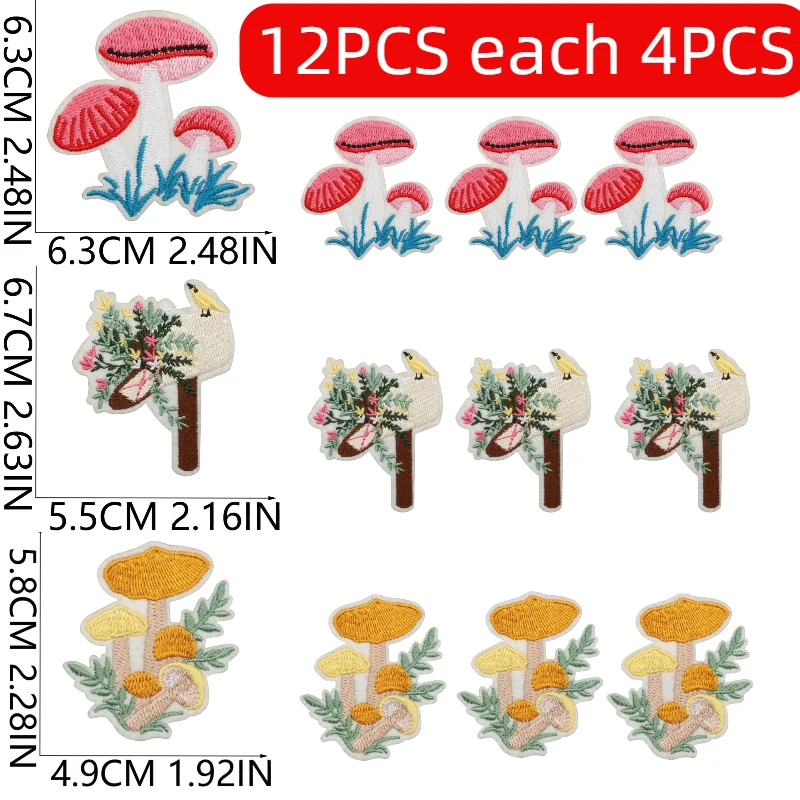 

Lots of Flower Fairy Embroidery Cloth Patches 10/12PCS Wholesale Clothes Decoration Coffee Patch Set of Ironing Straw Hat Small