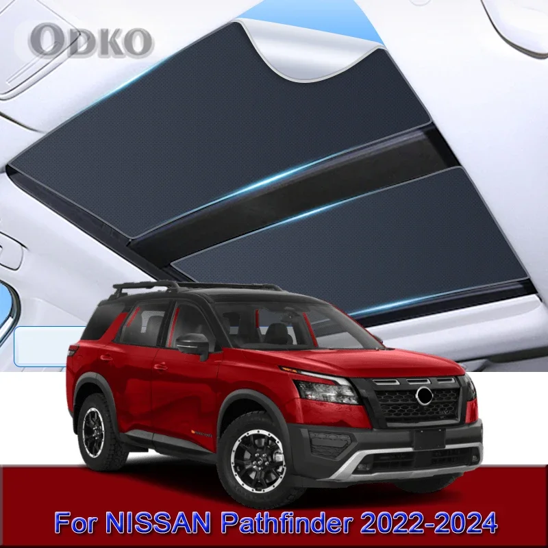 

Car Electrostatic Adsorption Sunroof Sunshade Cover For NISSAN Pathfinder 2022-2024 Heat Insulation Skylight Sticker Accessory