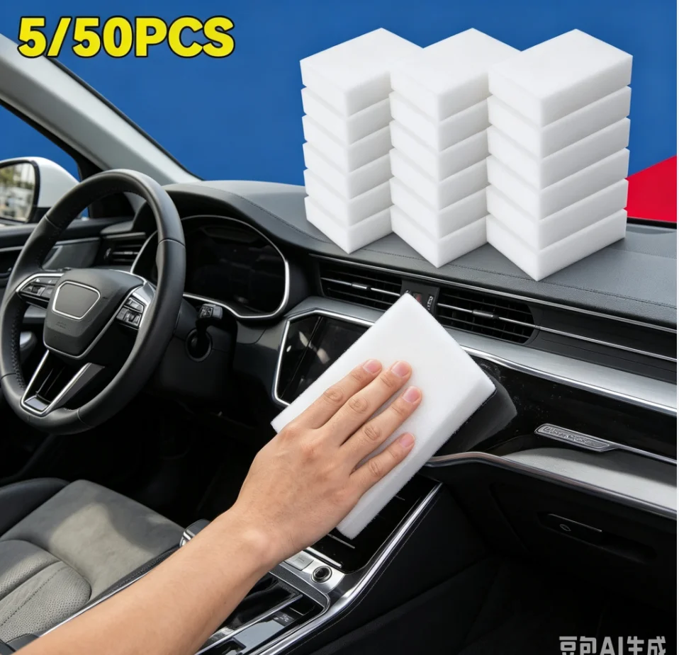 5/50PCS Melamine Sponge Magic Sponge Eraser Melamine Sponge Cleaner Cleaning Sponges for Kitchen Bathroom Cleaning Tools