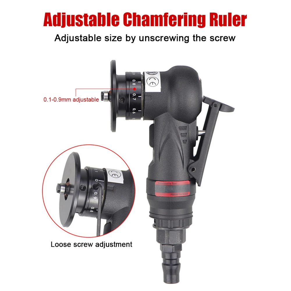 Portable Metal Trimming Machine Mini Pneumatic Chamfering Machine 45 Degree Deburring Blades and Bearings Angle Cutting Tools