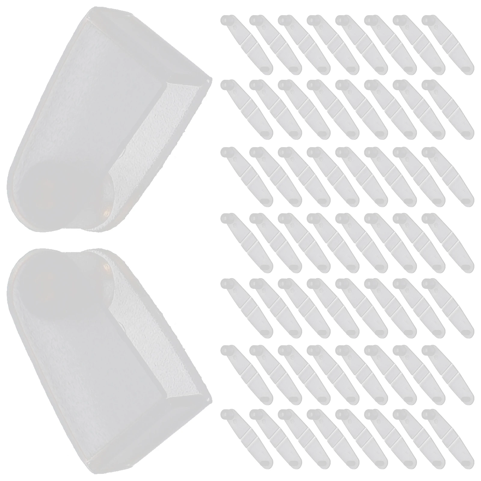 

100 Pcs Clips Transparent Plastic Folding Clip Acrylic Connectors Durable Foldable Plastic Jewelry Accessories
