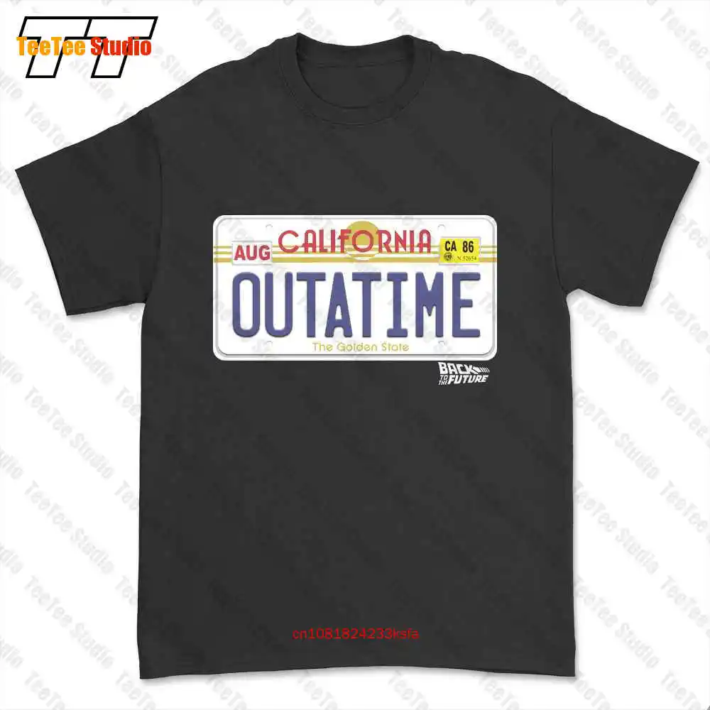 Back To The Future Outatime Plate Movie T-shirt Tee V7ZX