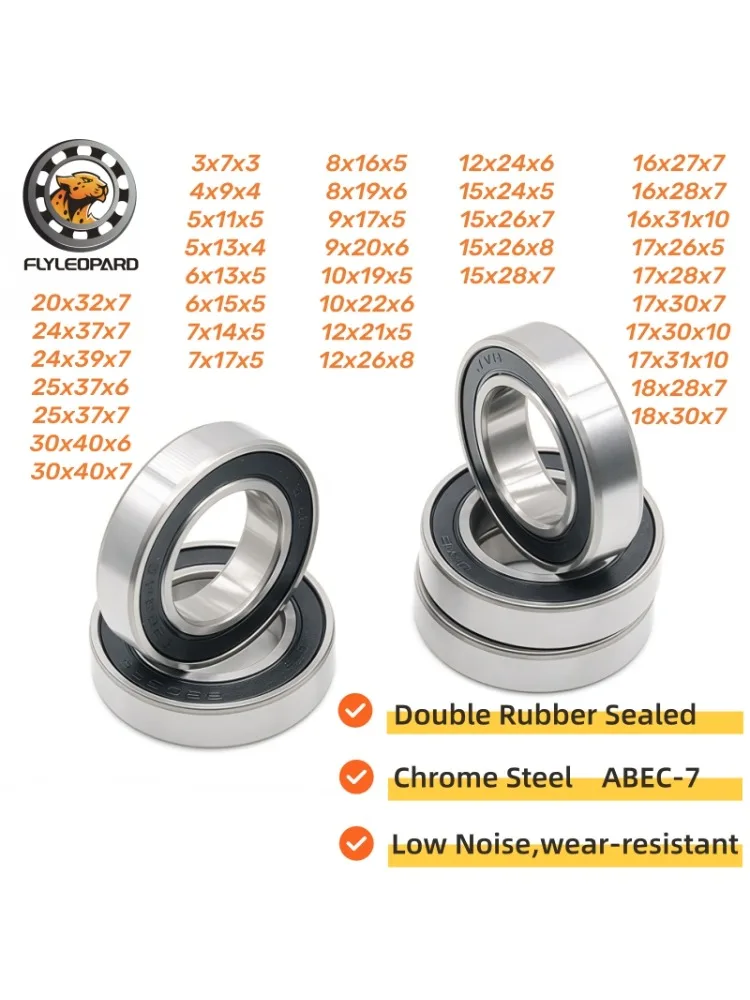 AliExpress NONE 10pcs 6900-2RS 10x22x6 mm Bicycle Hub Bearing Chrome Steel 6901RS 6902RS 6903RS Repair Parts for TANKE H-390 Bicycle Accessories
