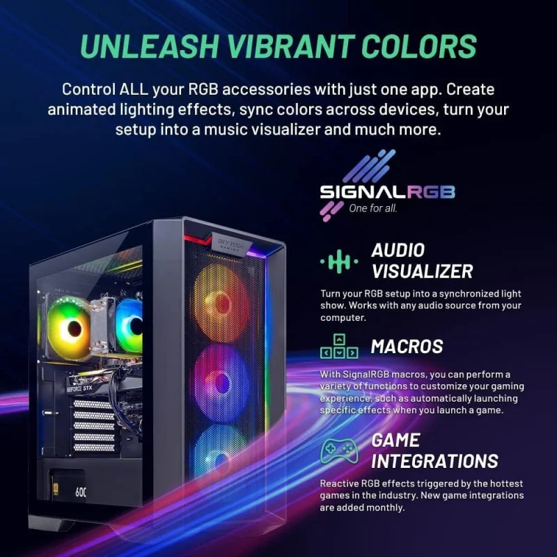 Gaming PC Desktop,  i5 12400F 2.5 GHz (4.4GHz Turbo Boost), NVIDIA GTX 1650 4GB GDDR6, 500GB SSD, 16GB DDR4 RAM 3200, 650W Gold view 5