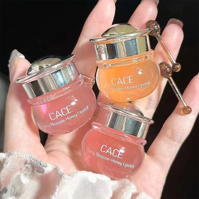 CACE Cherry Blossom Honey Lip Balm — مرطب عميق وممتلئ، لمسة نهائية لامعة غنية بالماء، غير لزجة،