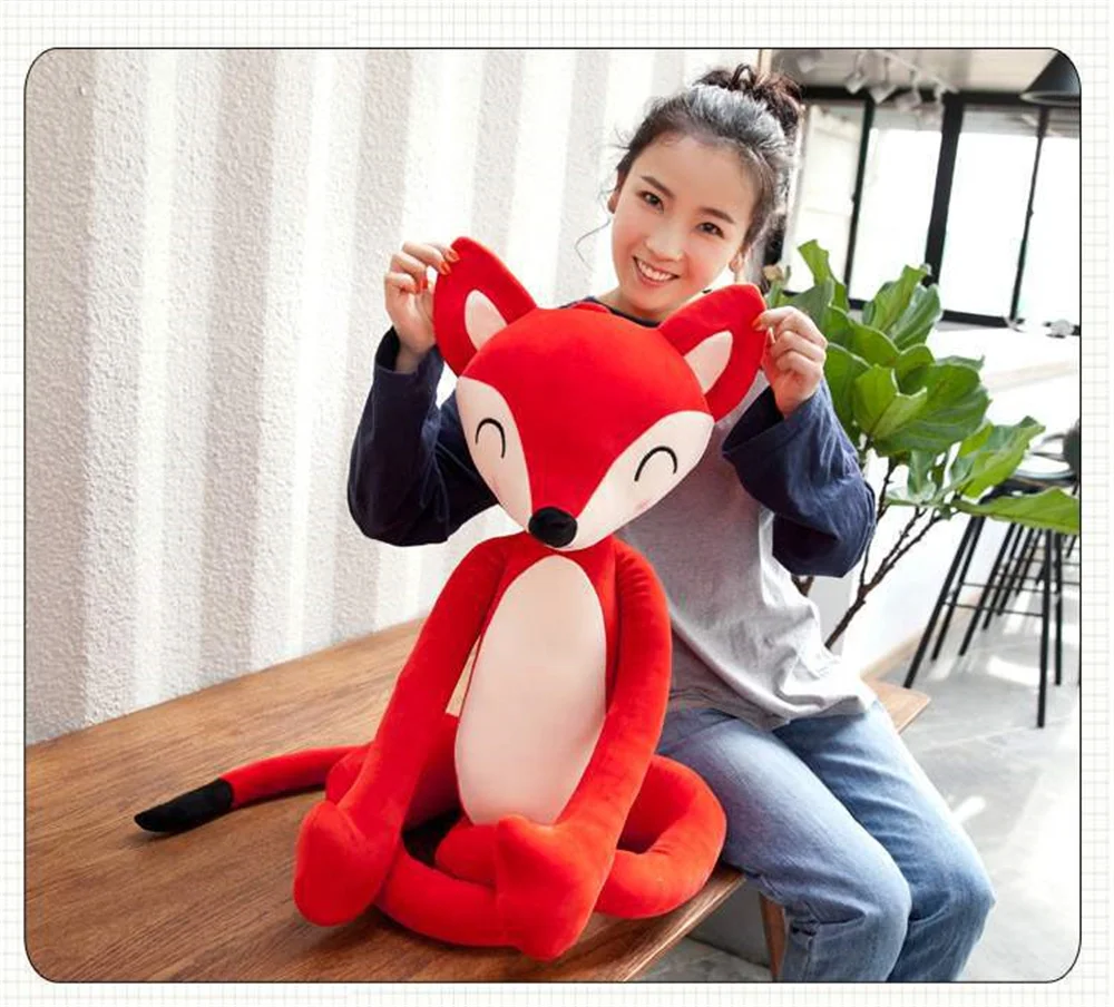 Long-legged Girlfriend Birthday Fox Plush Toy Doll Cute Red Fox  Pillow Soft Doll Gift