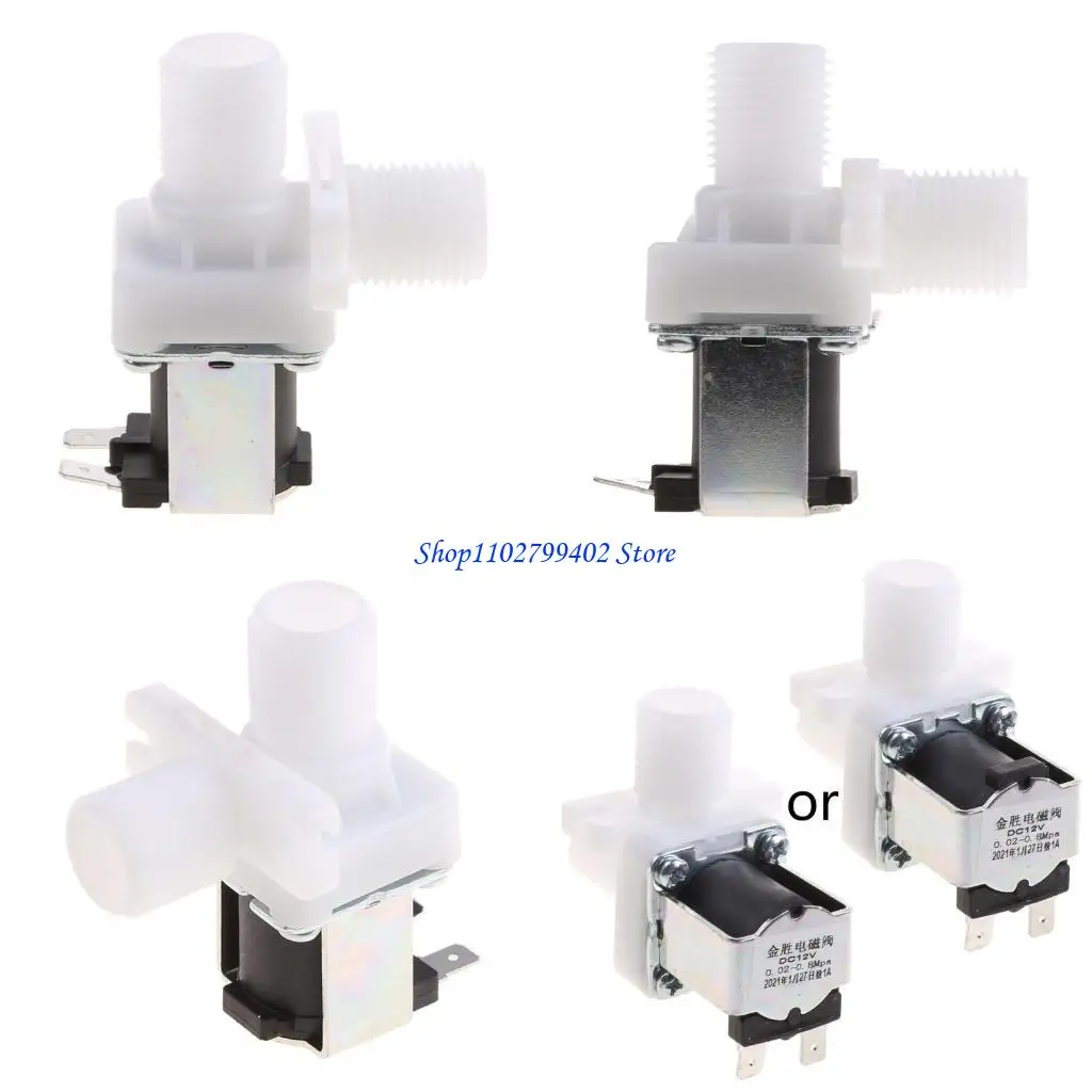 547F 12V Faucet Solenoid 2-Port Normally Closed Plastic Water Inlet Control Switch G1/2 Male Thread