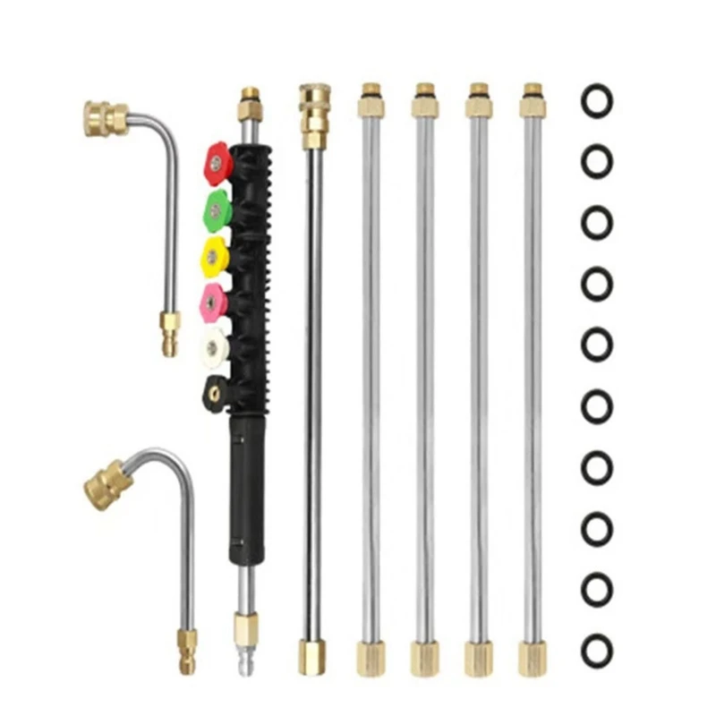 Extendable High Pressure Washer Wand Set Brass & Steel Pressure Washer Wand set for Car Wash Gutter & Roof Cleaning