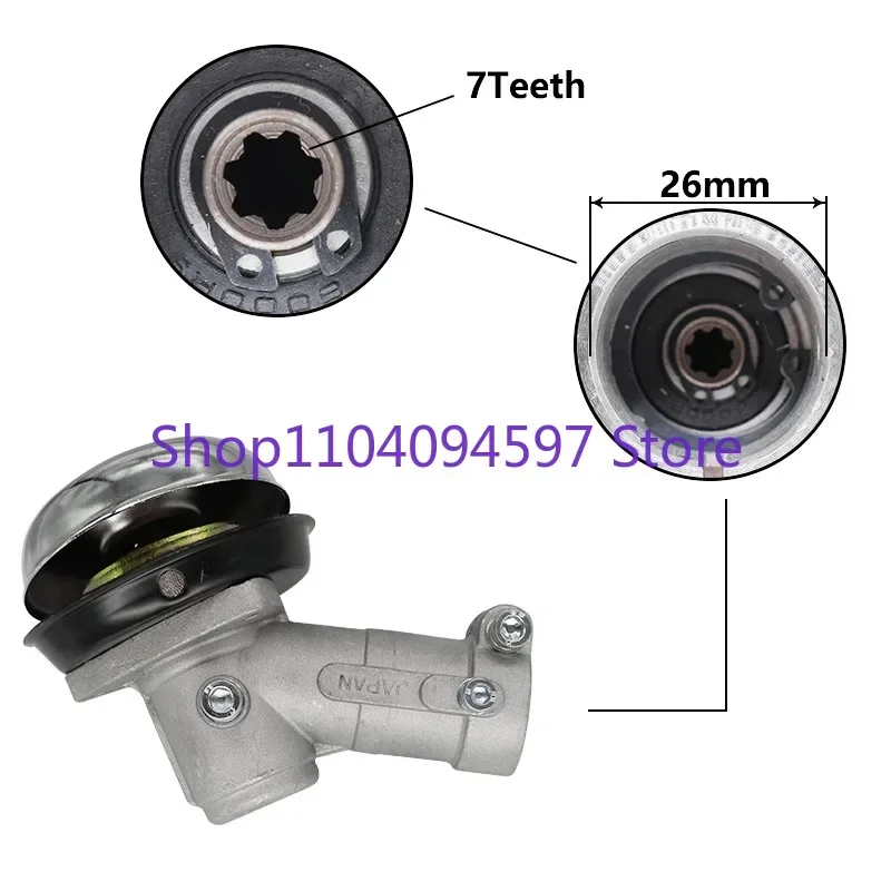 26/28mm Grass Trimmer Head Adapter 7/9 Teeth Square Gearbox Gear Head Brush Cutter Replacement Tools Lawn Mover Power Parts