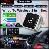 Wireless Carplay Android Auto 2025 Mini Adapter,Plug & Play Fits Cars From 2016 & IPhone IOS 10+ & Android 11+,2 in 1 - K6 MINI