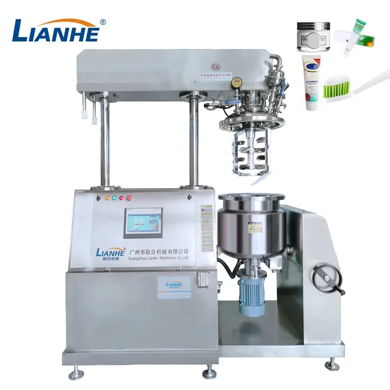 HCY Hair Dye Cream Emulsifying Making Machine Eye Liner Homogenizing Vacuum Mixer Lip Stick Mixing Tank